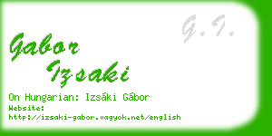 gabor izsaki business card