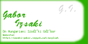 gabor izsaki business card